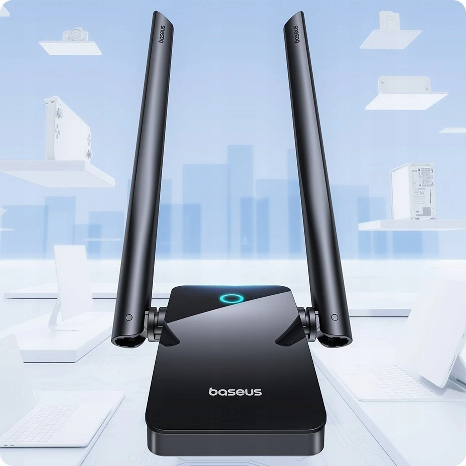 Adapteris WiFi Baseus FastJoy 1800Mbps (juodas)