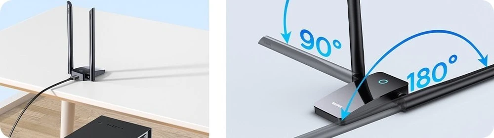 Adapteris WiFi Baseus FastJoy 1800Mbps (juodas)