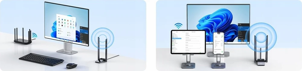Adapteris WiFi Baseus FastJoy 1800Mbps (juodas)