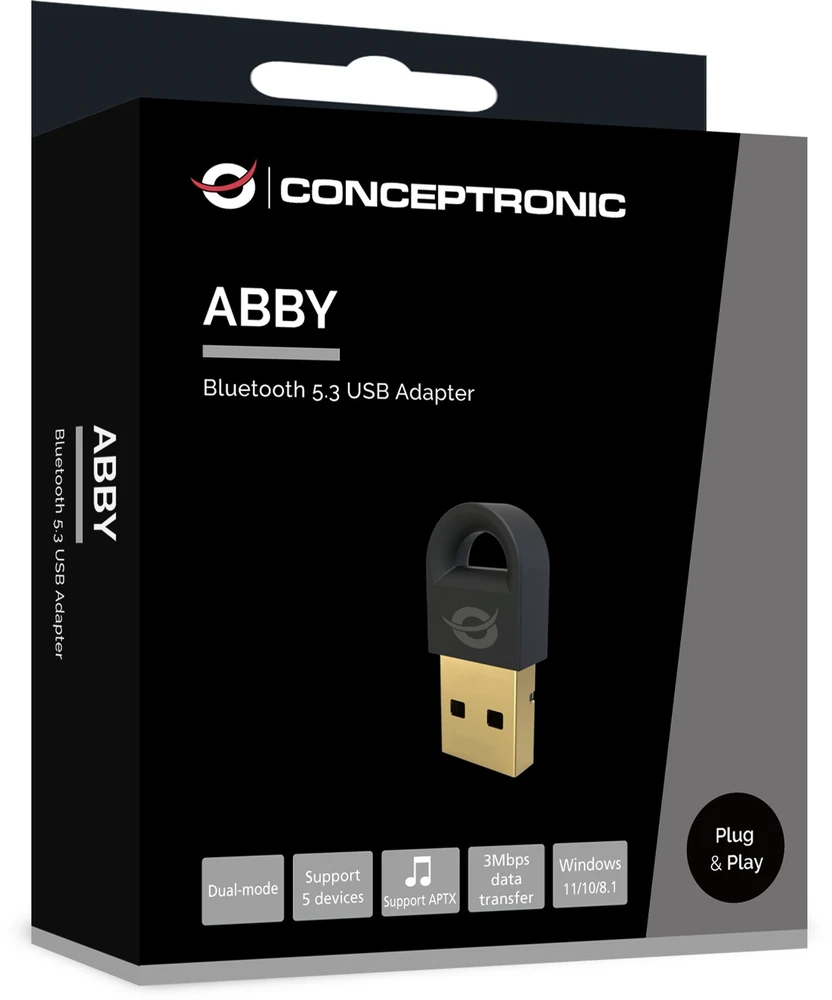 Karta jungiama į tinklą Conceptronic CONCEPTRONIC Bluetooth5.3 Adapteris USB 20m juoda