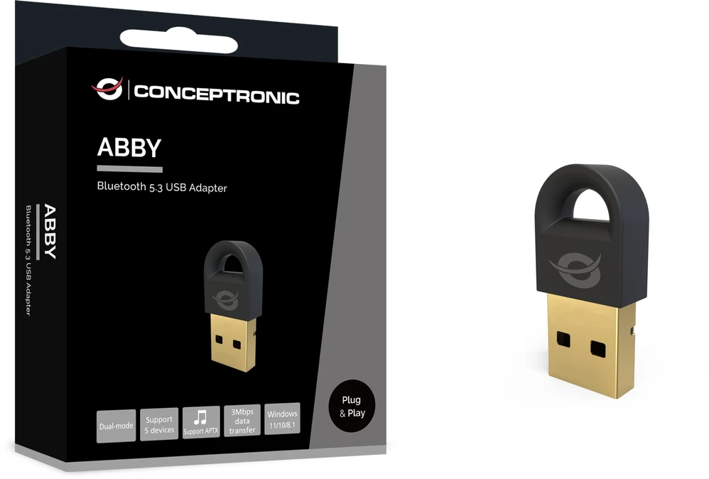 Karta jungiama į tinklą Conceptronic CONCEPTRONIC Bluetooth5.3 Adapteris USB 20m juoda
