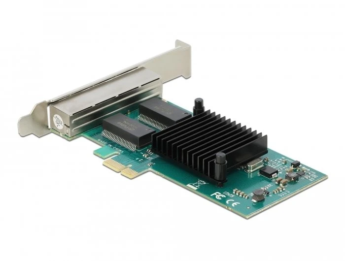 Delock PCI Express x1 Netzwerkkarte Gigabit LAN 4 x RJ45 i350