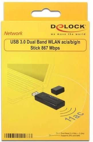 „DeLock“ WLAN USB 3.0 atmintinė dviejų dažnių juosta 2.4/5