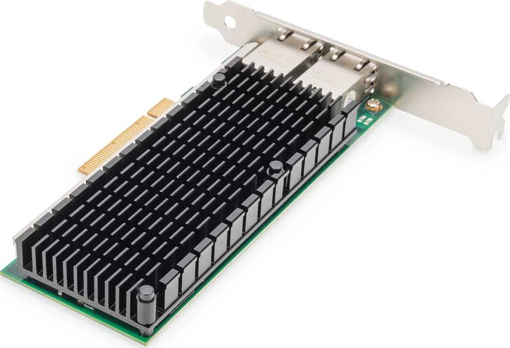 Digitus Skaitmenas | 10Gbps dviejų prievadų Ethernet serverio adapteris PCIe X8, Intel X540 BT2 | DN-10163
