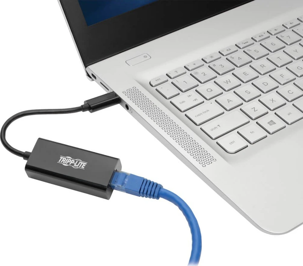 Karta jungiama į tinklą Eaton Eaton Tripp Lite Series USB C to Gigabit Ethernet Adapteris USB Type C to Gbe 10/100/1000 - Netzwerkadapter - USB-C 3.1 - Gigabit Ethernet - Juodas