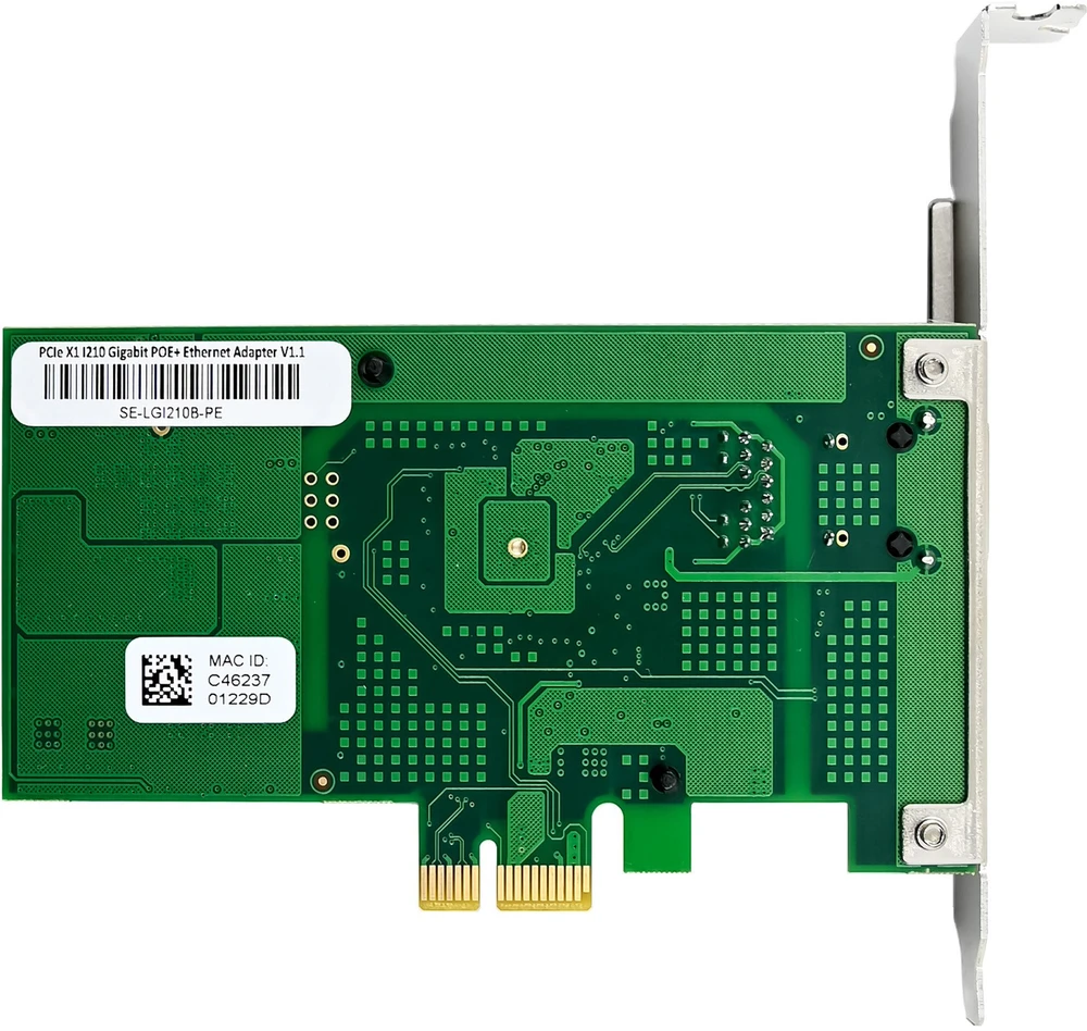 Karta jungiama į tinklą InLine ® Gigabit karta jungiama į tinklą, 1x RJ45 1 Gb/s, PCIe x1, PoE+