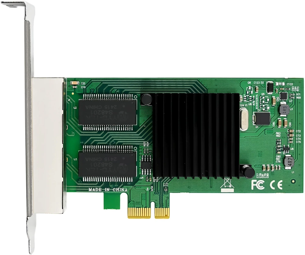 Karta jungiama į tinklą InLine ® Quad Gigabit karta jungiama į tinklą 4x RJ45 1 Gb/s PCIe x1