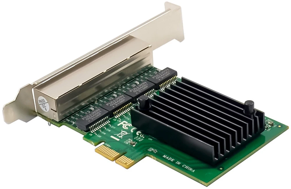 Karta jungiama į tinklą InLine ® Quad Gigabit karta jungiama į tinklą 4x RJ45 1 Gb/s PCIe x1