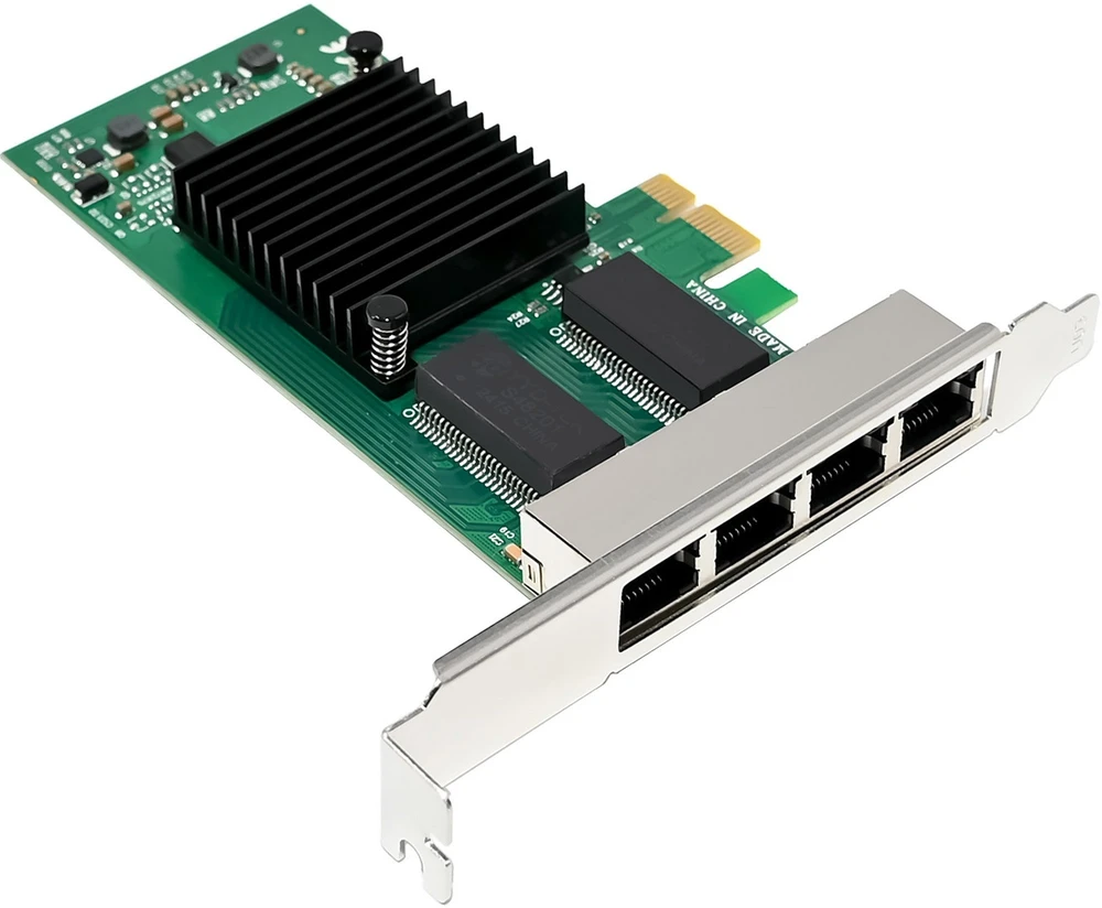 Karta jungiama į tinklą InLine ® Quad Gigabit karta jungiama į tinklą 4x RJ45 1 Gb/s PCIe x1