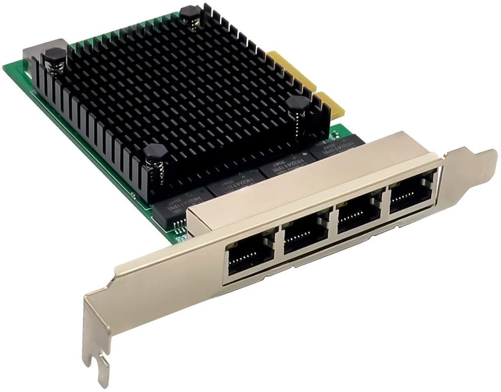 Karta jungiama į tinklą InLine Quad Gigabit karta jungiama į tinklą 4x RJ45 2,5Gb/s PCIe x4 inkl. low profile