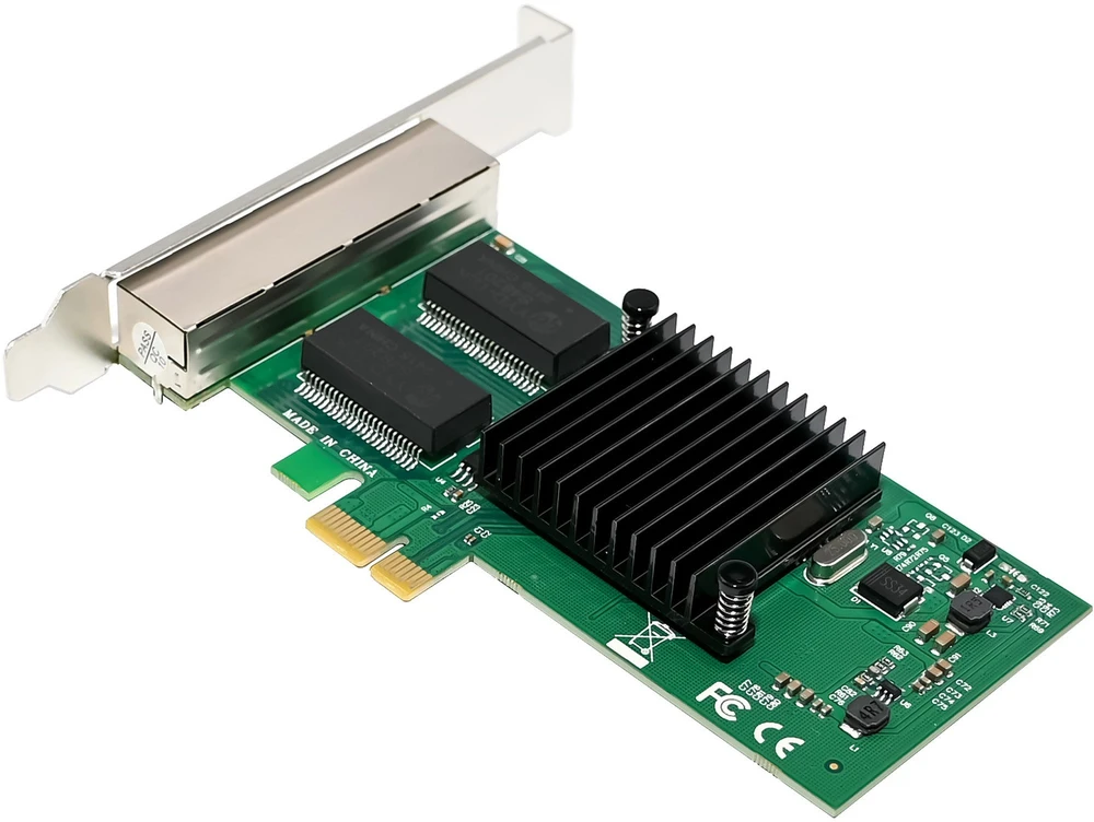 Karta jungiama į tinklą InLine ® Quad Gigabit karta jungiama į tinklą 4x RJ45 1 Gb/s PCIe x1