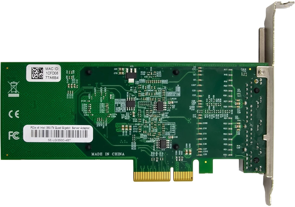 Karta jungiama į tinklą InLine ® Quad Gigabit karta jungiama į tinklą 4x RJ45 1 Gb/s PCIe x4