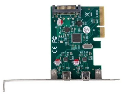 Lanberg PCI-Express X1 plokštė keitimui į 2x USB-C 3.2 GEN 2X1 žemo profilio | PCE-UC3-002