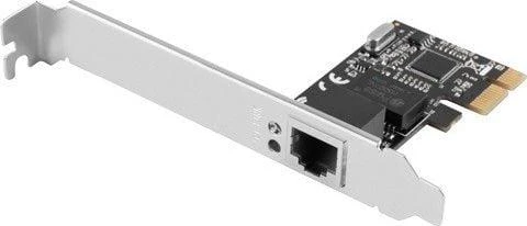 LANBERG tinklo plokštė PCI-E PCE-1GB-201 gigabit Ethernet RTL8111C mikroschemų rinkinys žemo profilio
