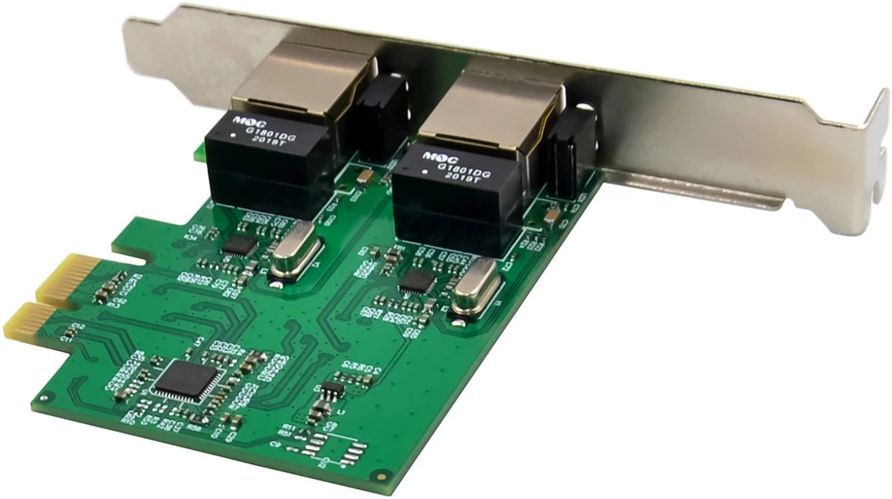 Karta jungiama į tinklą Level One Games InLine® Dual Gigabit karta jungiama į tinklą, 2x RJ45 1Gb/s, PCIe x1, w tym. blacha slotowa LP