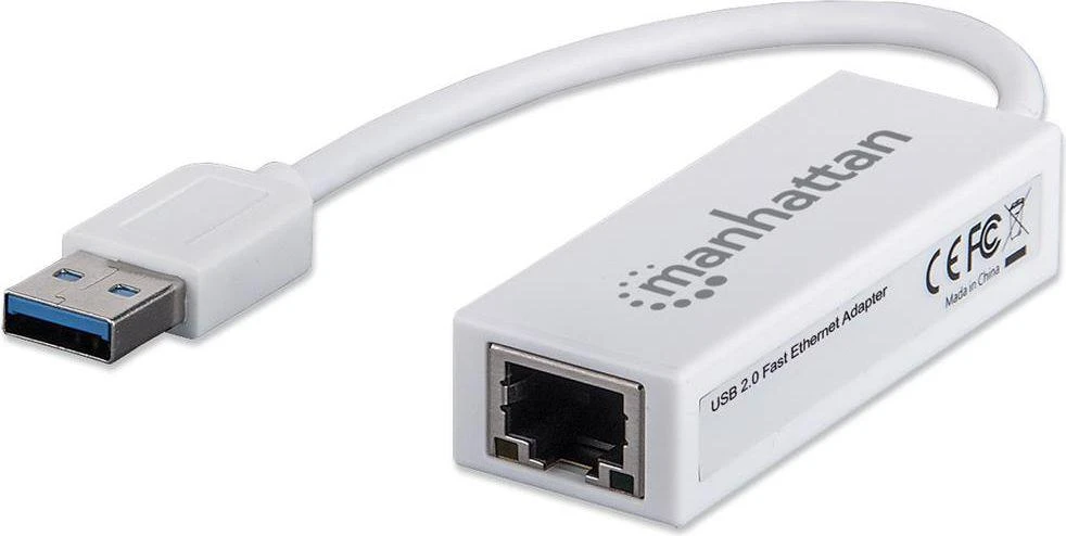 Manhattan 506731 kabelių sąsaja / invertavimo adapteris USB 2.0 RJ-45 Balta