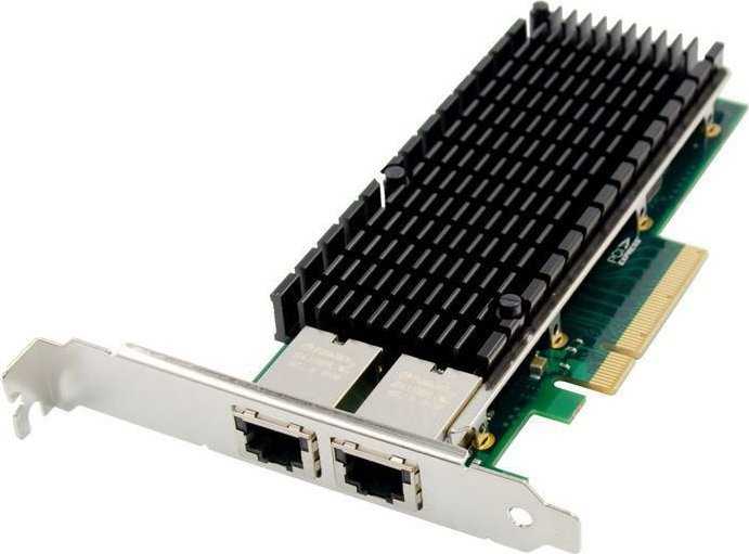 MicroConnect PCIe x8 dviguba RJ45 10GbE tinklo plokštė