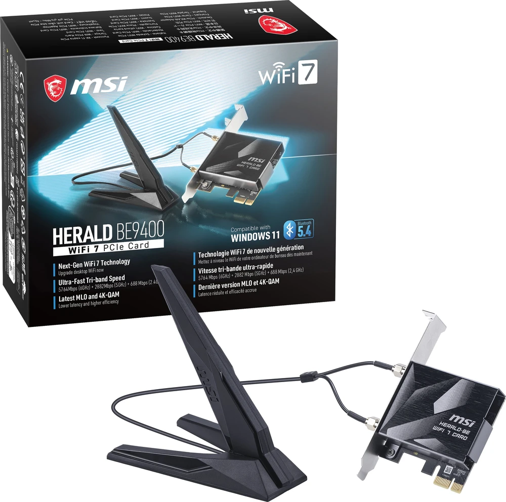 MSI HERALD BE9400 WiFi 7 PCIe