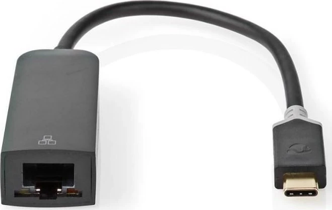 Karta jungiama į tinklą Nedis USB-C - RJ-45 0.2 m Juodas (CCBW64952AT02)