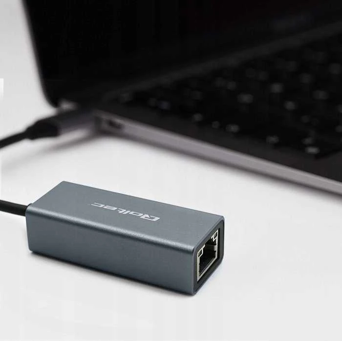 Qoltec USB-C į RJ45 eterneto adapteris | 1000 Mbps | aliuminio korpusas