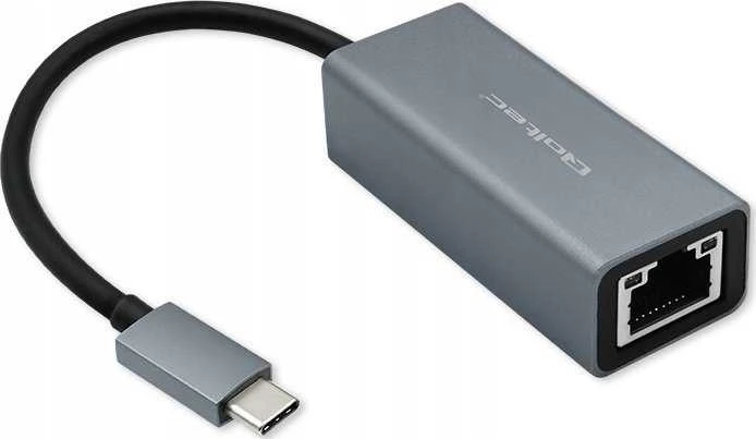 Qoltec USB-C į RJ45 eterneto adapteris | 1000 Mbps | aliuminio korpusas