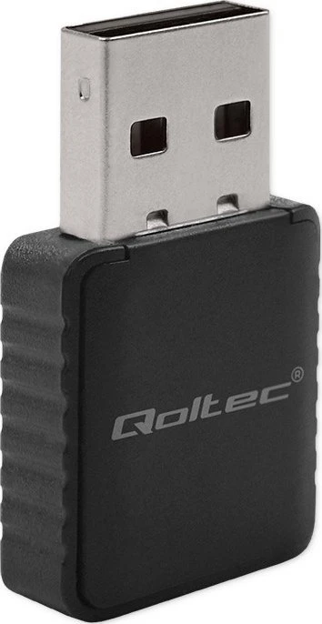 Qoltec 56988 Wireless Itin greitas DUAL mini WiFi adapteris 2 x 2dBi AC standartas | USB 3.0 | 1300 Mbps