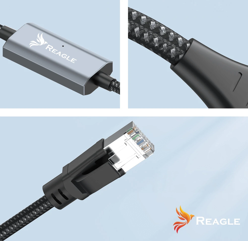 Karta jungiama į tinklą Reagle Przejściówka USB 3.2 Ethernet adapter Karta jungiama į tinklą LAN RJ45 2,5Gb/s 5M REAGLE