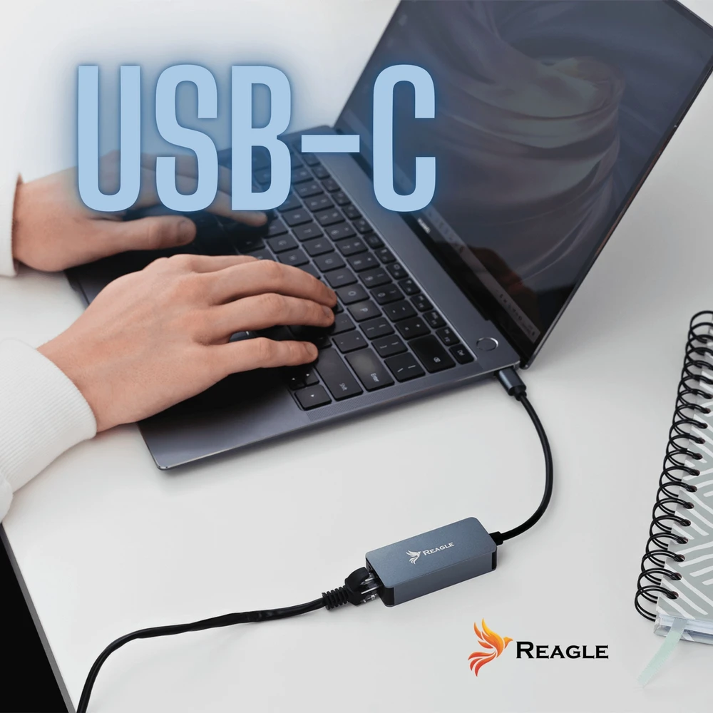 Karta jungiama į tinklą Reagle Przejściówka USB-C ETHERNET ADAPTER karta jungiama į tinklą LAN RJ45 2,5Gb/s 2.5G (5905261351807)