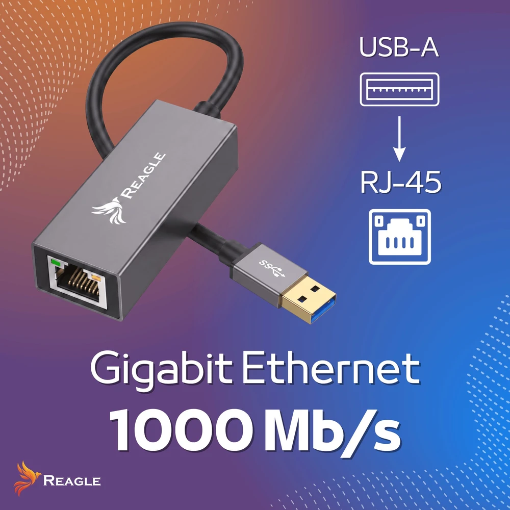 Karta jungiama į tinklą Reagle Reagle Karta Sieciowa USB A 3.1 GIGABIT LAN 1000Mb RJ45