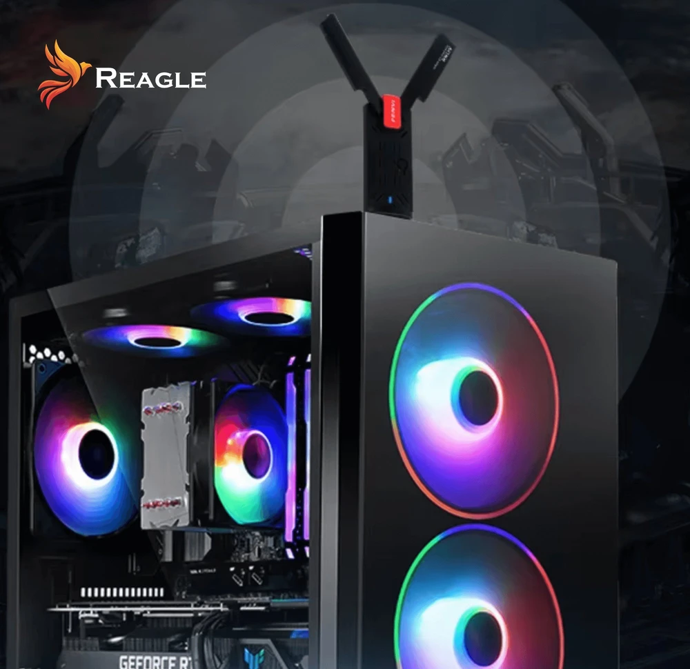 Karta jungiama į tinklą Reagle WiFi 6 AX 1800Mbps 2,4GHz 5GHz
