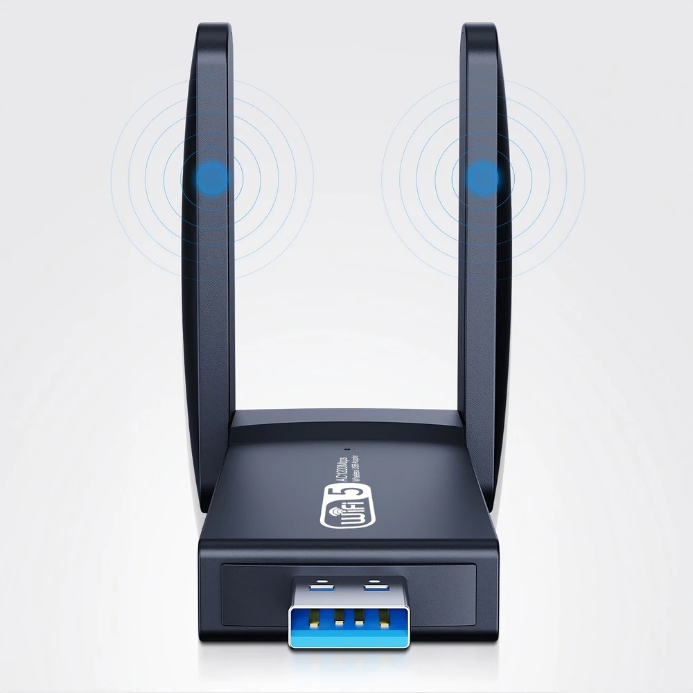 Retoo „Wi-Fi“ tinklo plokštės adapteris, „Wi-Fi USB 3.0“, išorinės antenos, 1300 Mbps, 5 GHz, E628