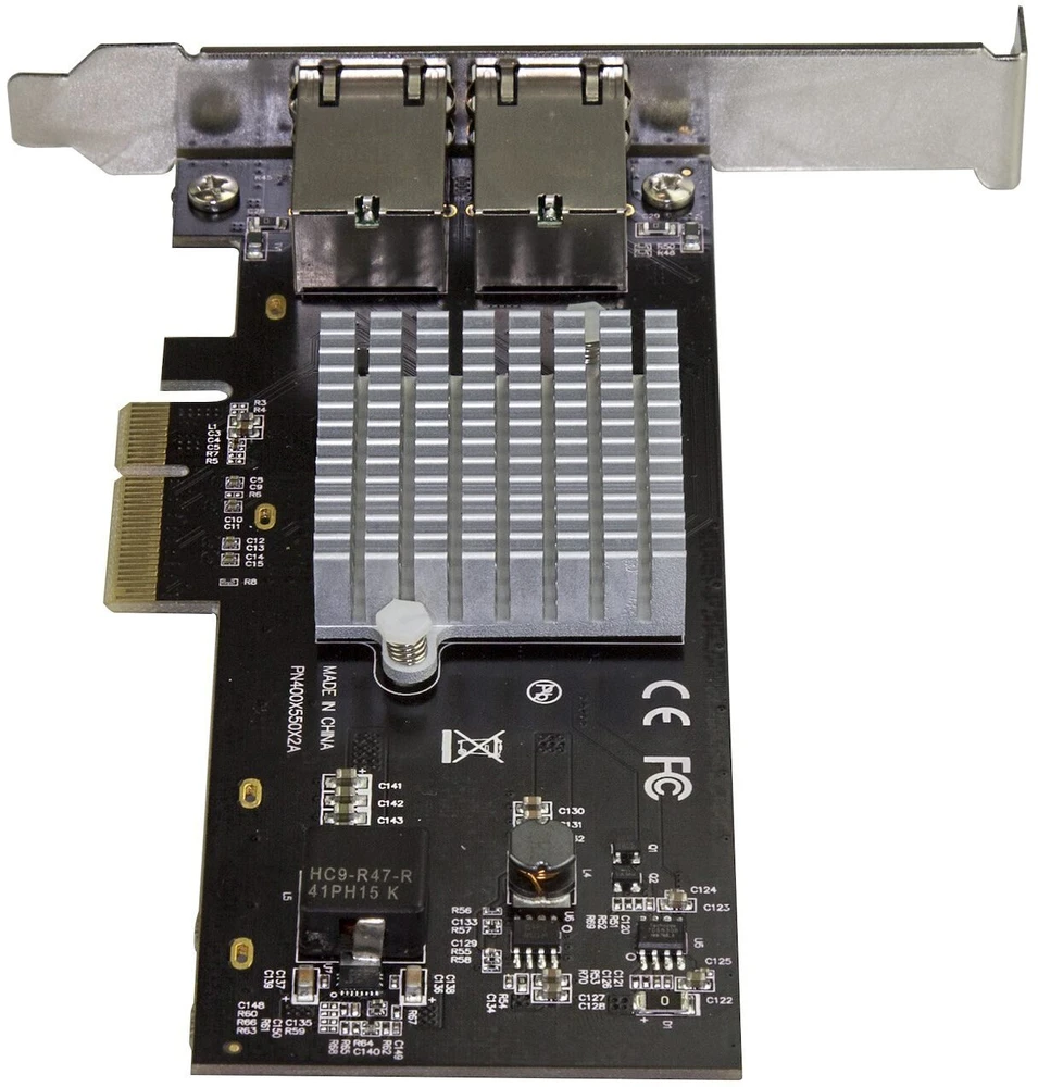Karta jungiama į tinklą StarTech Dual Port 10G PCIE karta jungiama į tinklą - Intel-X550AT 10GBASE-T & NBASE-T PCI Express karta jungiama į tinklą 10/5/2.5/1GbE Multi Gigabit Ethernet, 5 prędkości NIC karta LAN (ST10GPEXNDPI) - adapter sieciowy - PCIE 3.0 x4 Low-Profile - 10Gb Ethe