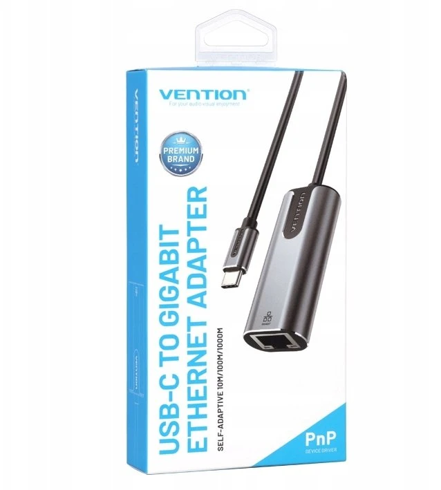Vention USB-C į RJ45 tinklo adapterio pakuotė