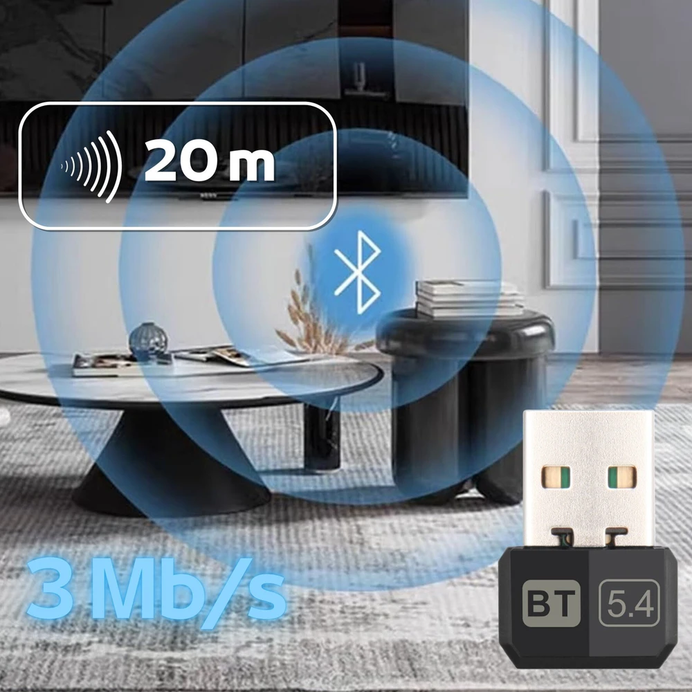 Tinklo plokštė Wozinsky BLUETOOTH 5.4 USB NANO MINI ADAPTERIS KOMPIUTERIUI SIŲSTUVAS IM TUVAS KORTELĖ