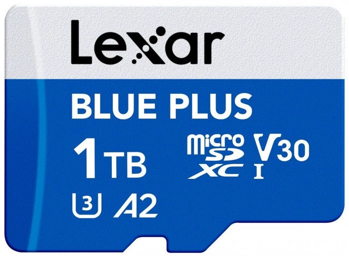 Atminties kortelė Lexar Karta pamięci microsd 1tb c10 a2 u3 v30 170mb/s mėlynas plus