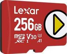 Atminties kortelė Lexar PLAY | 256 GB | Micro SDXC | Flash atminties klasė 10