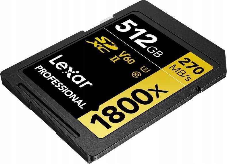Atminties kortelė LEXAR PRO 1800X SDXC U3 (V60) UHS-II R270/W180 512GB