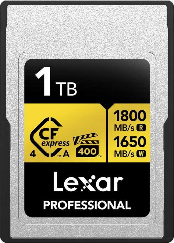„Lexar Professional Gold CFexpress“ 1 TB atminties kortelė (LCAGOLD001T-RNENG)