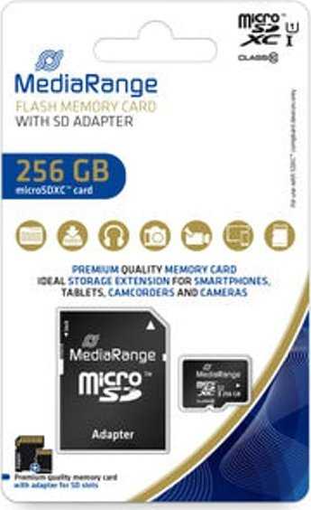 Atminties kortelė „Tab MediaRange“ atmintis „Micro SDXC 256GB UHS-1 / W / MR946“ MEDIENA