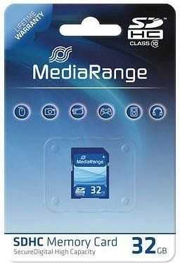 Atminties kortelė „Mediarange Secure Digital“ kortelė, 32 GB, SDHC, MR964, UHS-I U1 (10 klasė), SDHC, SDXC, EOL