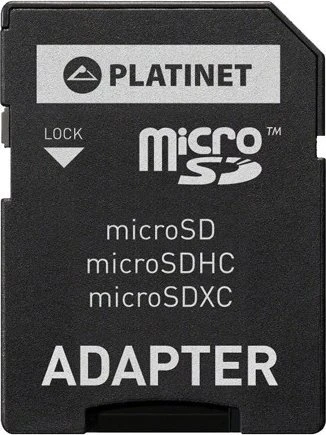 Atminties korta Platinet MicroSD 16GB (class10 UHS-III 90MB/s) + SD Adapteris