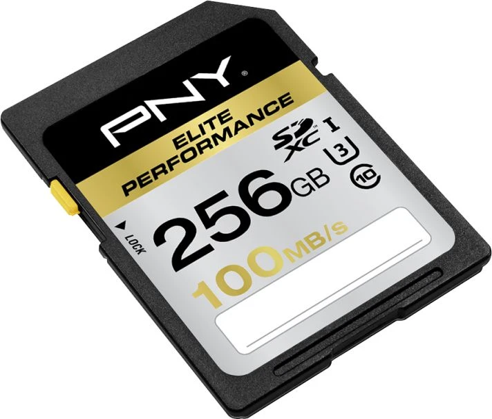 PNY Elite Performance SDXC 256 GB 10 klasės UHS-I/U3 atminties kortelė (SD256ELIPER-EF)