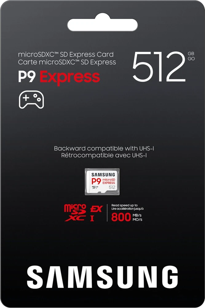 Atminties kortelė „Samsung P9 Express“ 512 GB „MicroSD“ kortelė