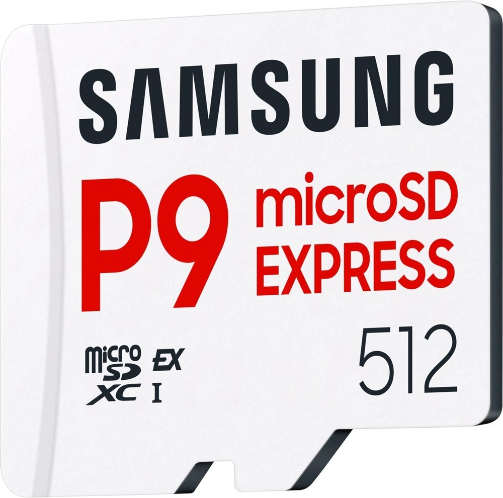 Samsung P9 Express 512 GB kortelė iš arti