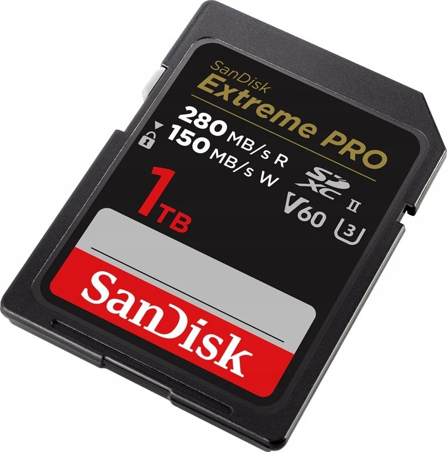 Atminties kortelė „SanDisk Micro SDXC“ 1 TB „Extreme PRO“ kortelė (R: 280 MB/s, W: 150 MB/s, UHS-II, V60)
