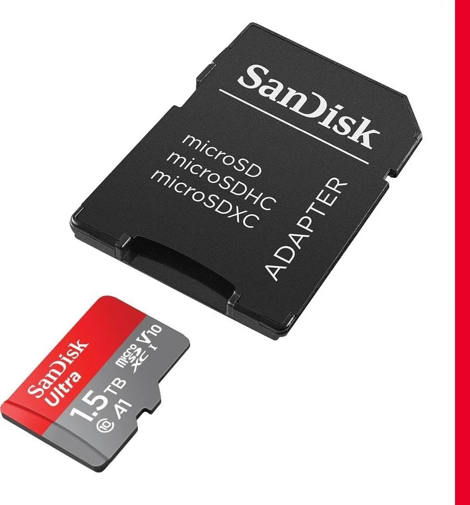 Atminties kortelė SanDisk Ultra Micro SDXC 1,5 TB Android 150 MB/s A1 UHS-I + adapteriai