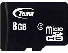 TEAM GROUP TUSDH8GCL1003 „Team Group“ atminties kortelė Micro SDHC 8GB 10 klasė + adapteris