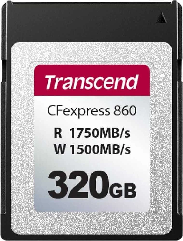 Transcend CFExpress 320GB kortelė su greičio rodikliais