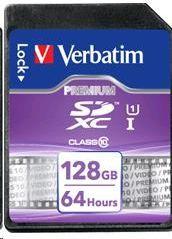 Atminties kortelė Verbatim Premium 128GB, 600x, SDXC UHS-I / V44025