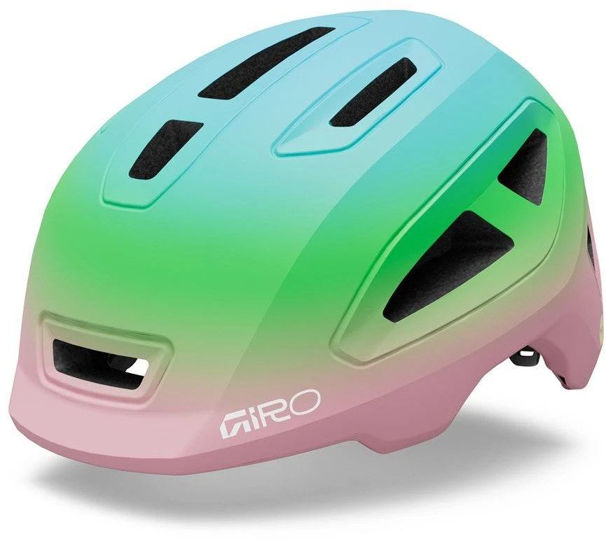 Giro vaikiškas šalmas GIRO SCAMP MIPS II matinės šviesiai rožinės/žalios spalvos, išblukęs, S dydis (49-53 cm) [GR-39347-E10-S]